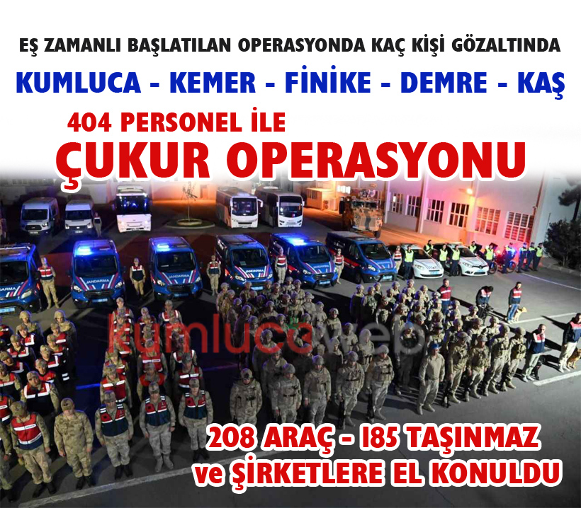 #Kumluca #Kemer #Demre #Kaş #Finike ilçelerinde Sabahın erken saatlerinde yapıla…
