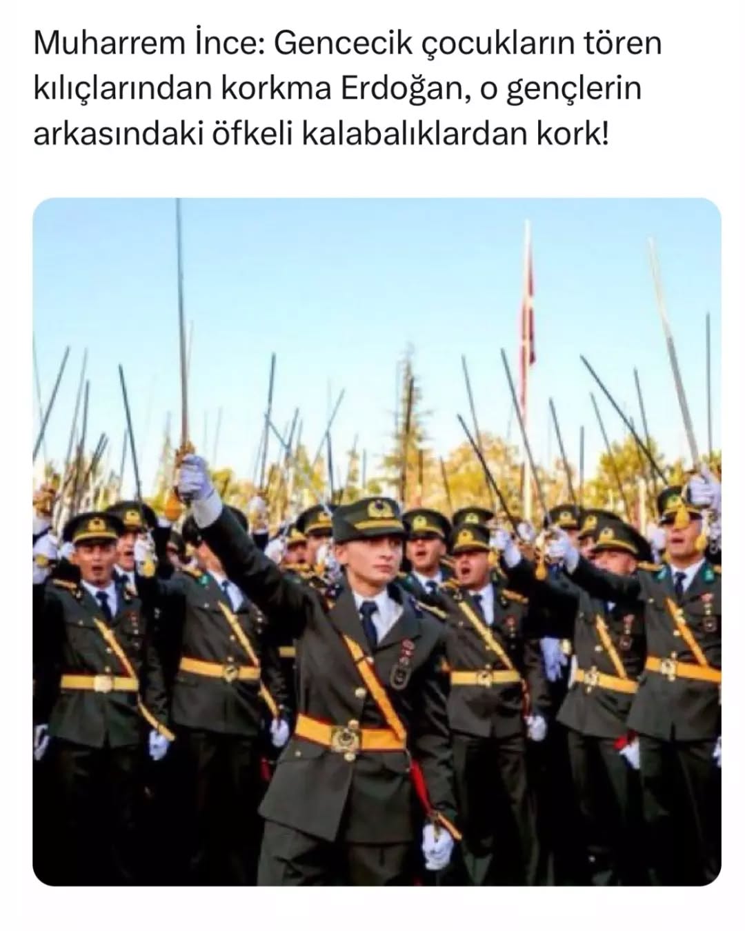 Erdoğan ‘ın Mustafa Kemal’ in askerleriyiz sloganıyla kılıç çekme olayında orduy…