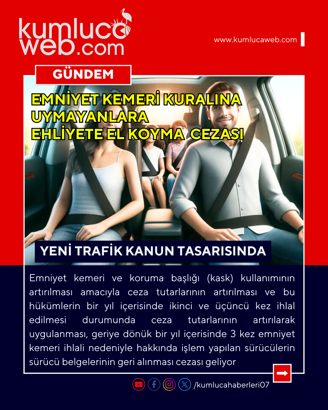 Emniyet Kemeri ve Kask Takmama Cezası 2025